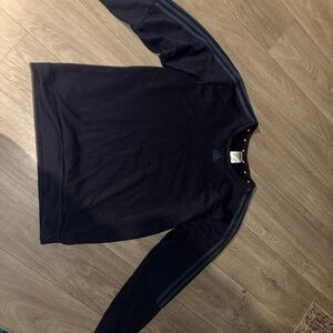 Adidas Dark Blue Crewneck with Stripes